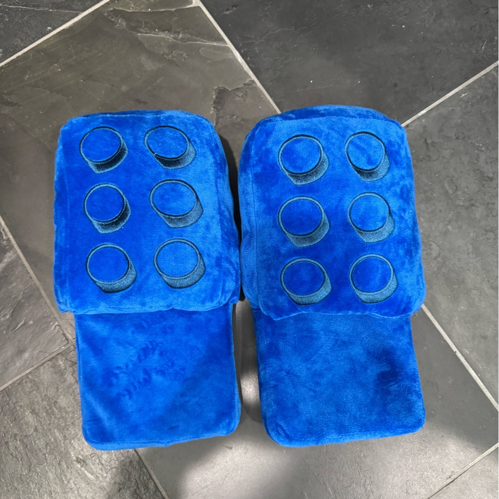 Blue LEGO Slippers